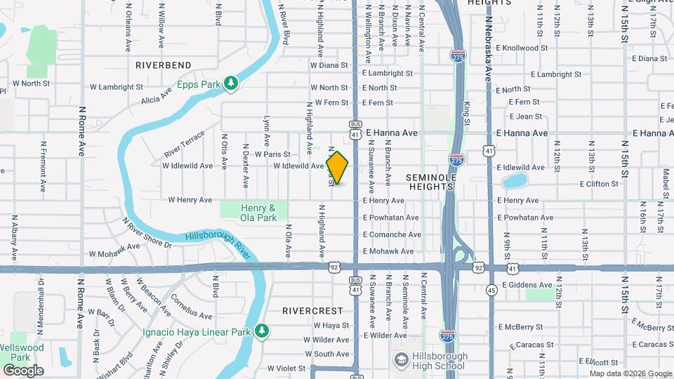 5905 N Tampa St Map and Location Details