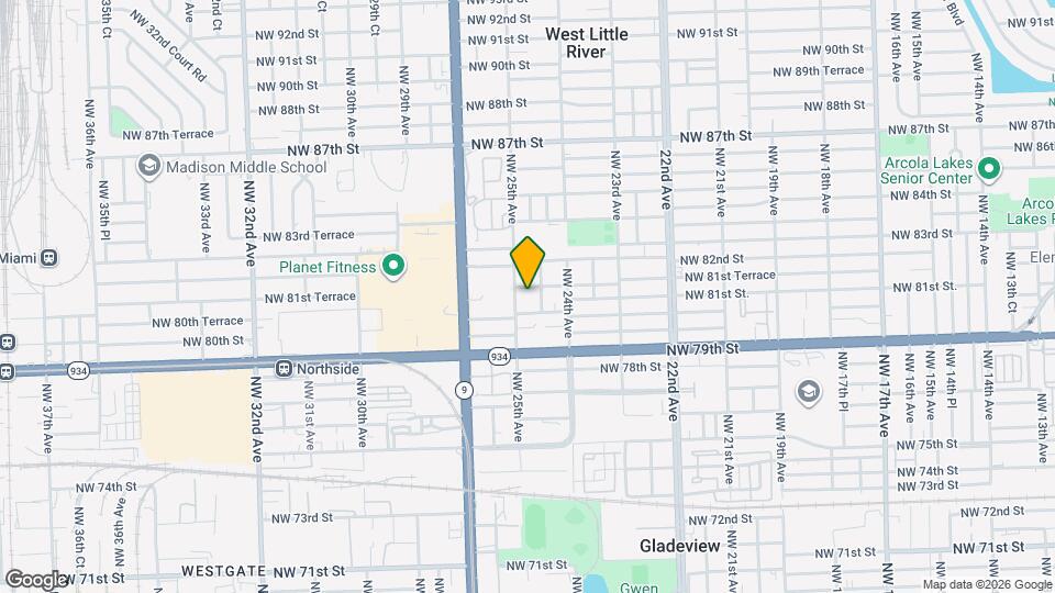 2480 NW 81st Terrace Map and Location Details