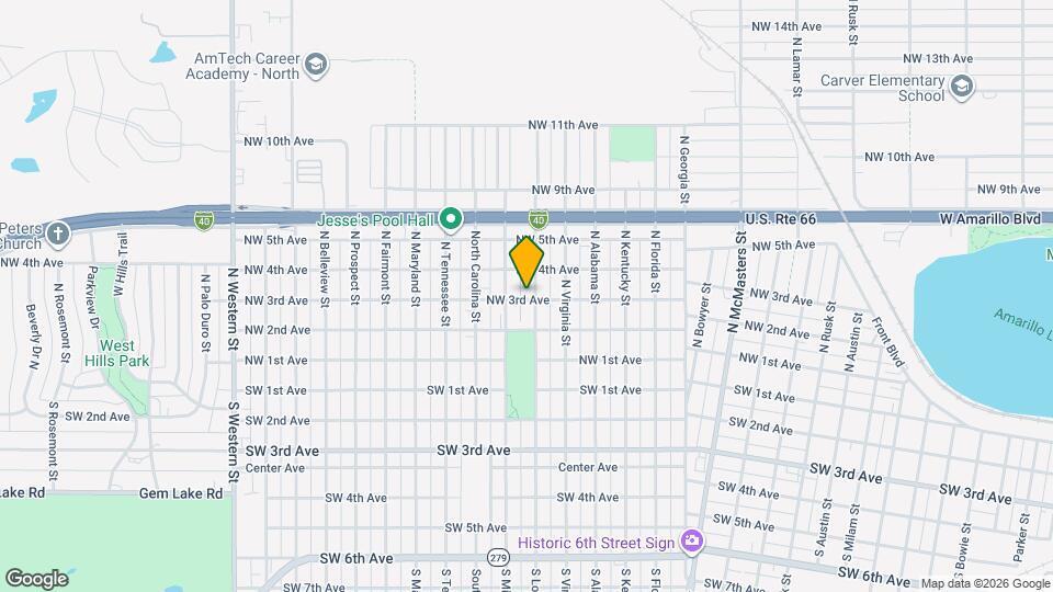 301 N Louisiana St Map and Location Details