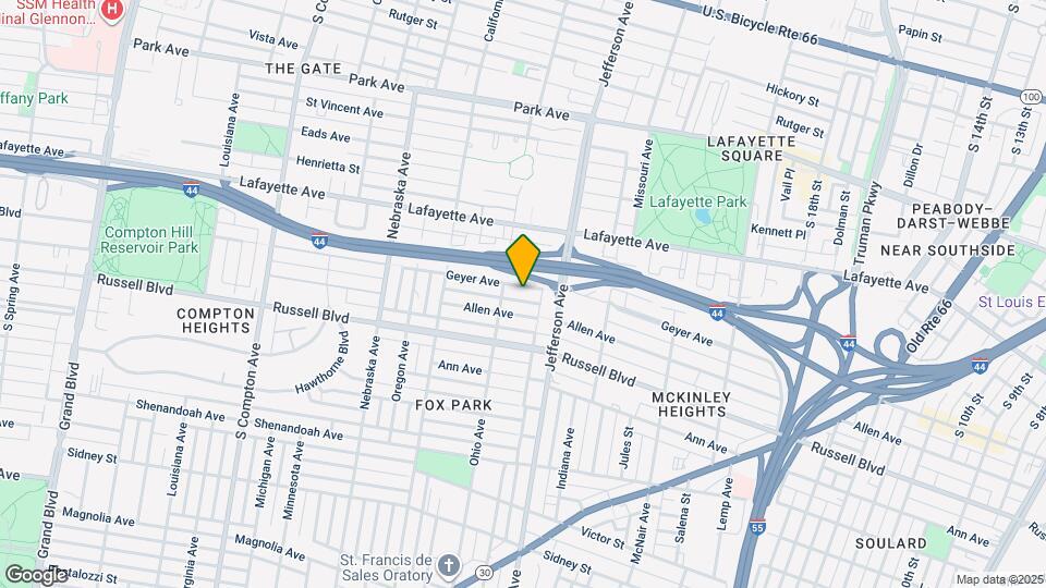 2634 Geyer Ave Map and Location Details