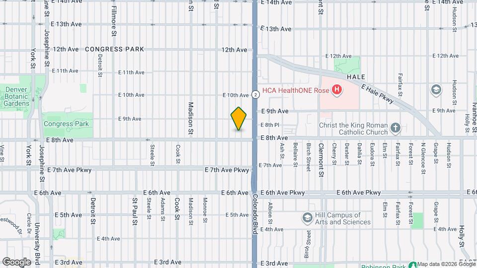 821 Harrison St Map and Location Details