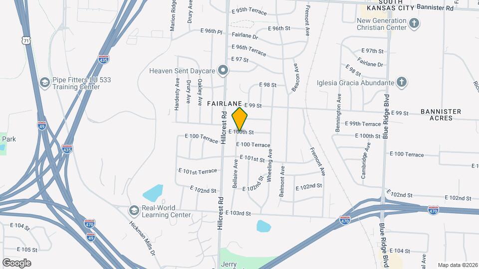 10001 Bellaire Ave Mapa y Detalles de la Ubicación