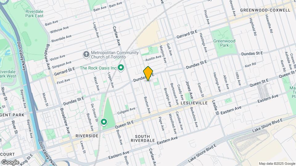 220 Pape Ave Map and Location Details