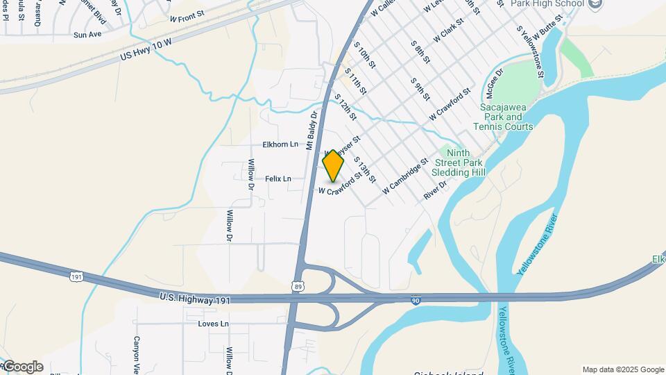 1402 W Crawford St Map and Location Details