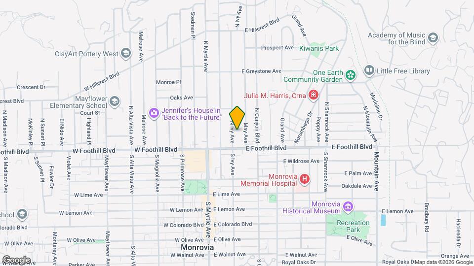 130 N Ivy Ave, Unit C Mapa y Detalles de la Ubicación