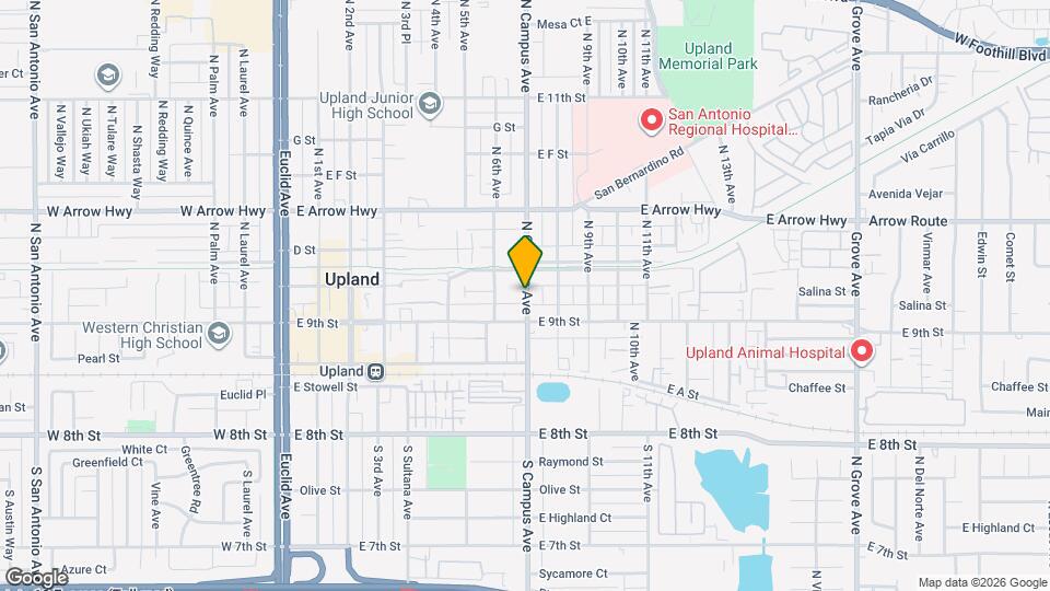 265 N Campus Ave Mapa y Detalles de la Ubicación