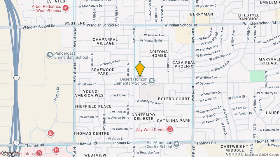9654 W Mitchell Dr Mapa y Detalles de la Ubicación