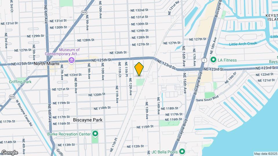 1280 NE 122nd Terrace Map and Location Details