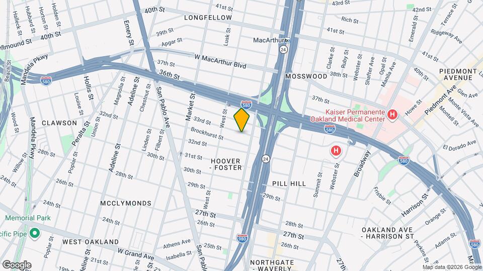 673 33rd St Map and Location Details