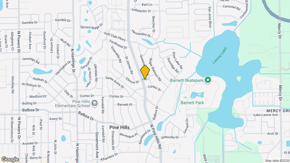 1207 N Pine Hills Rd Map and Location Details