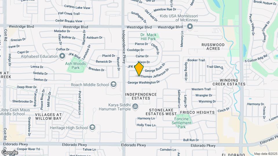 9933 Thomas Jefferson Dr Map and Location Details