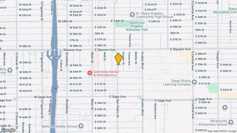 5924 1/2 S San Pedro St Mapa y Detalles de la Ubicación