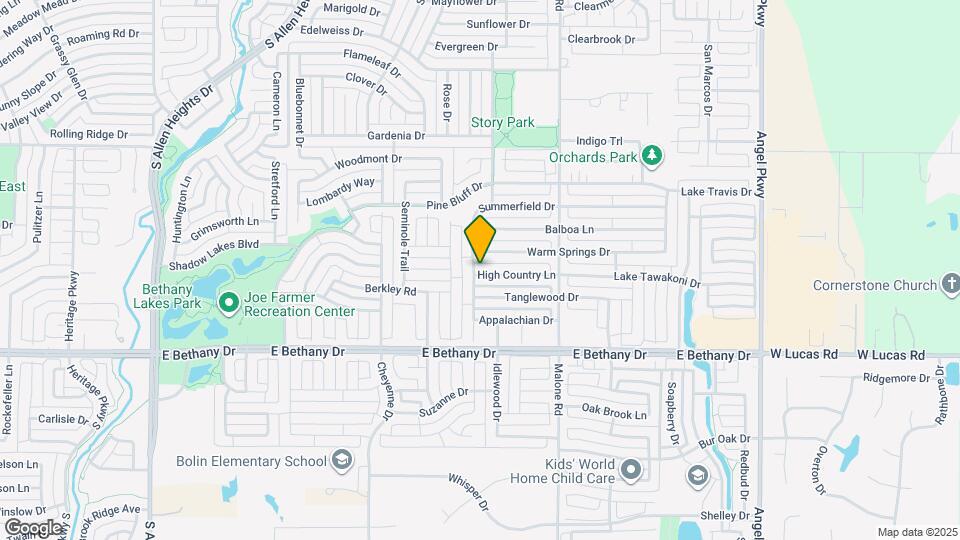 1501 High Country Ln Map and Location Details