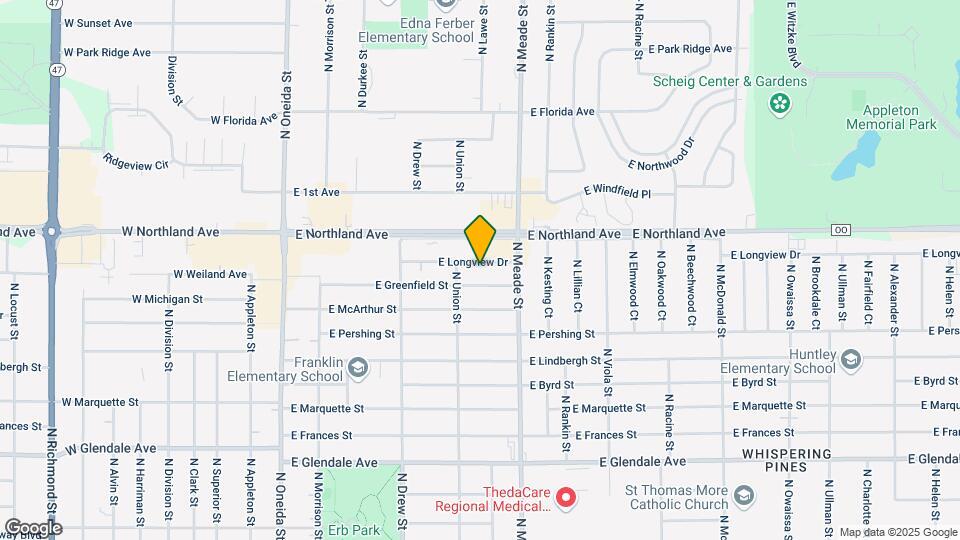 623 E Longview Dr Map and Location Details