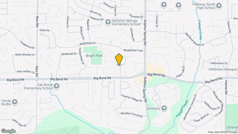 1105 Treetop Village Dr Map and Location Details