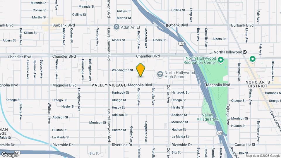 5226 Radford Ave Mapa y Detalles de la Ubicación