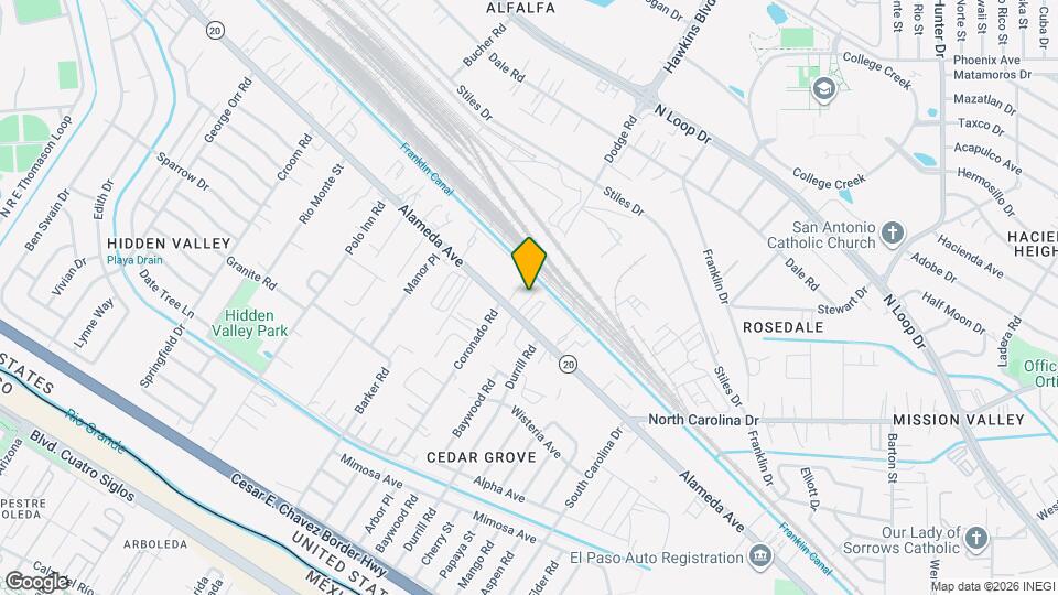 7309 Alameda Ave Map and Location Details