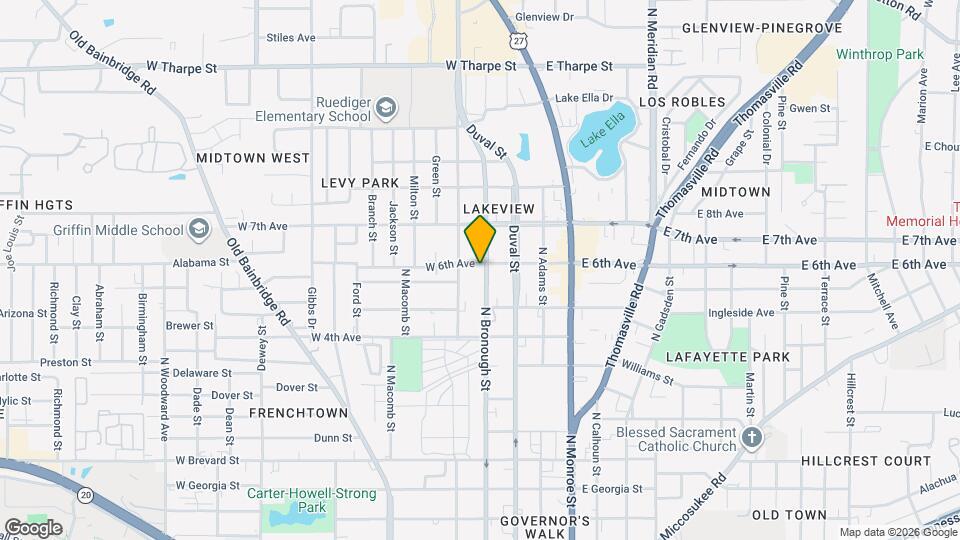 1258 N Bronough St Map and Location Details