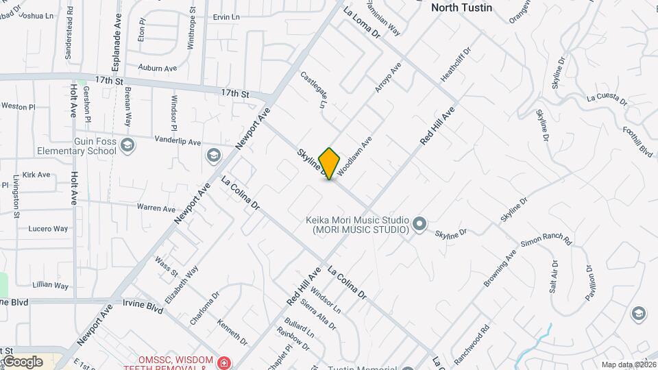 1342 Skyline Dr Map and Location Details