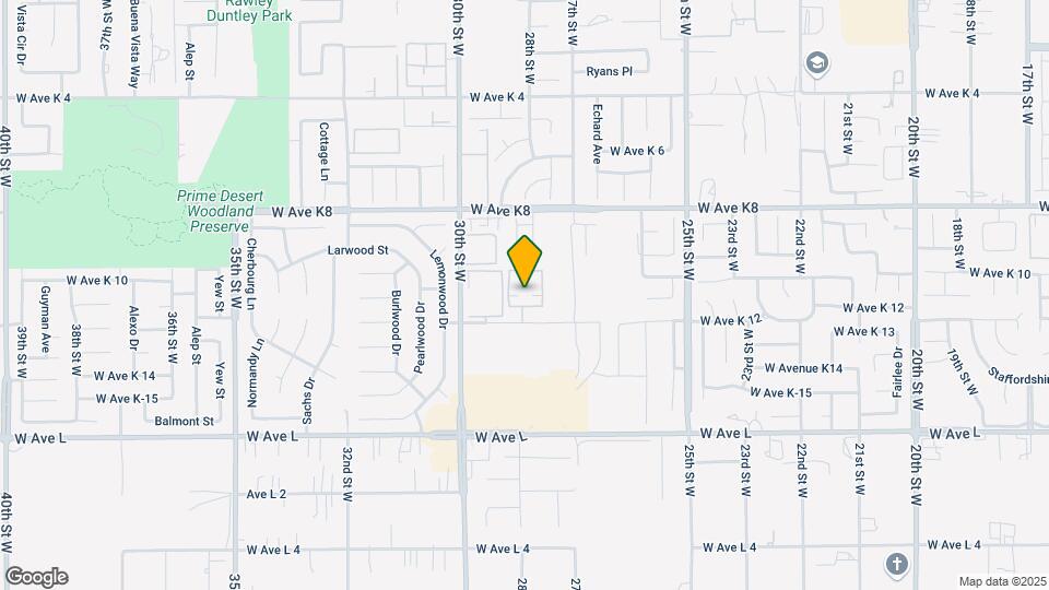 2805 W Ave K 12 Mapa y Detalles de la Ubicación