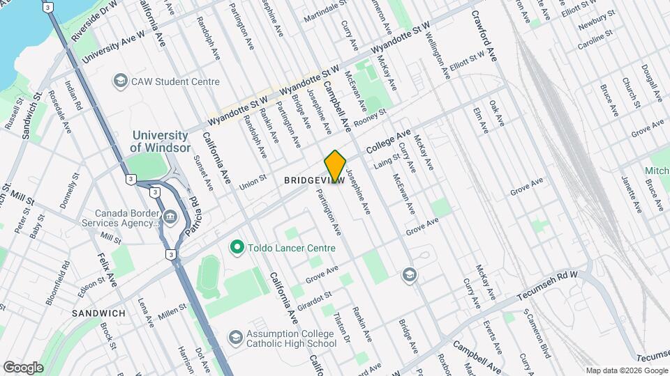 929 Bridge Ave Map and Location Details