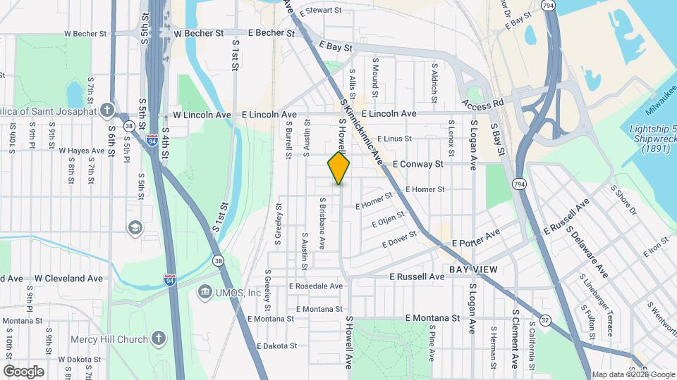 2471 S Howell Ave, Unit Upper Flat Map and Location Details