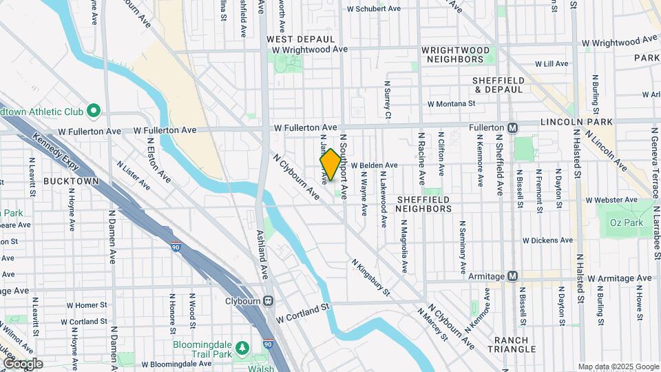2233 N Janssen Ave, Unit Lincoln Park Coach House Map and Location Details