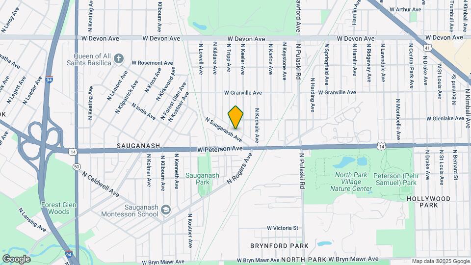 6047 N Sauganash Ave Map and Location Details