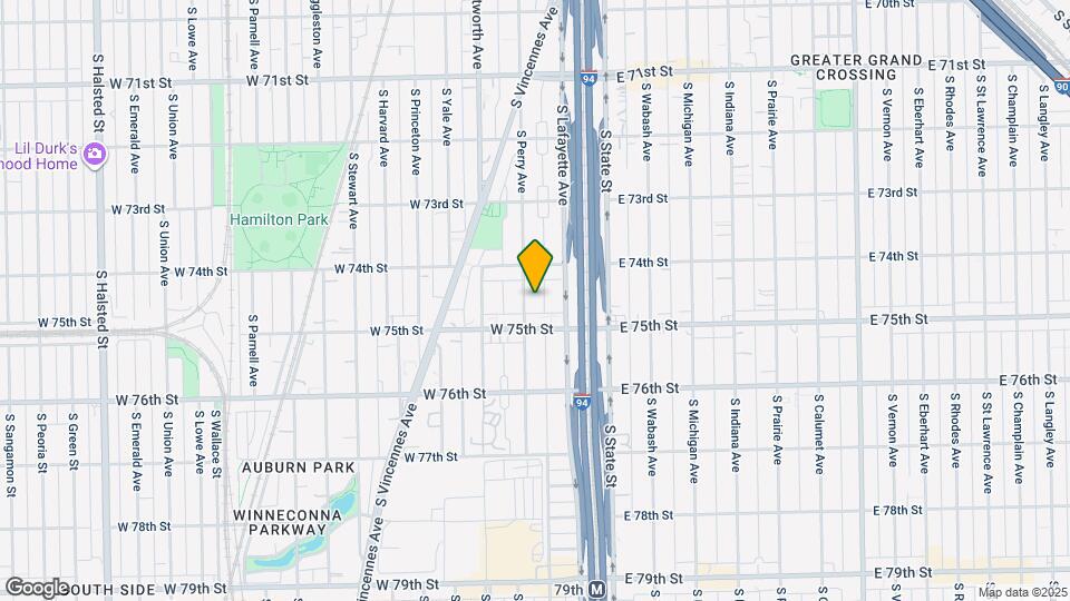 7433 S Perry Ave Map and Location Details