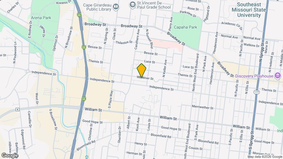 1721 Whitener St Map and Location Details