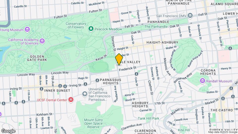 830 Stanyan St Map and Location Details