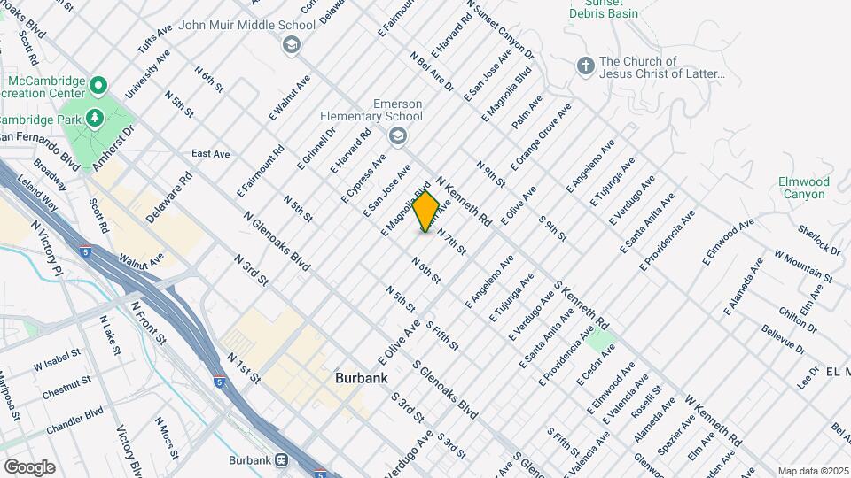 626 E Palm Ave Map and Location Details