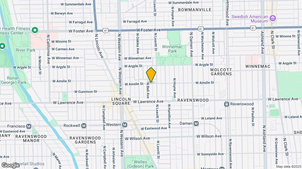 2215-2225 W Ainslie St Mapa y Detalles de la Ubicación