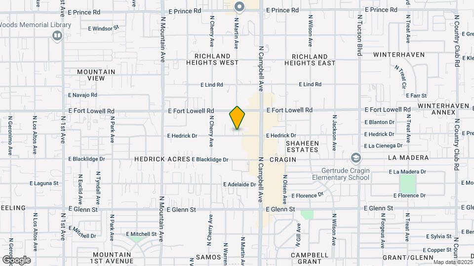 1725-1733 E Hedrick Dr Map and Location Details
