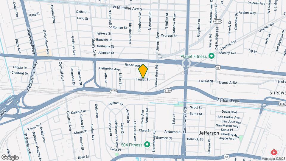 3614 Lausat St Map and Location Details