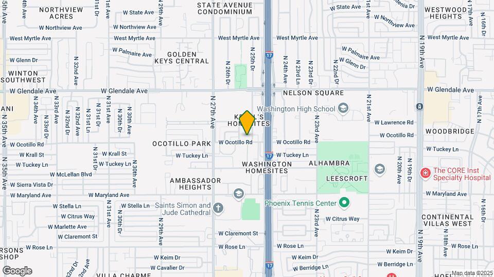 2526 W Ocotillo Rd Map and Location Details