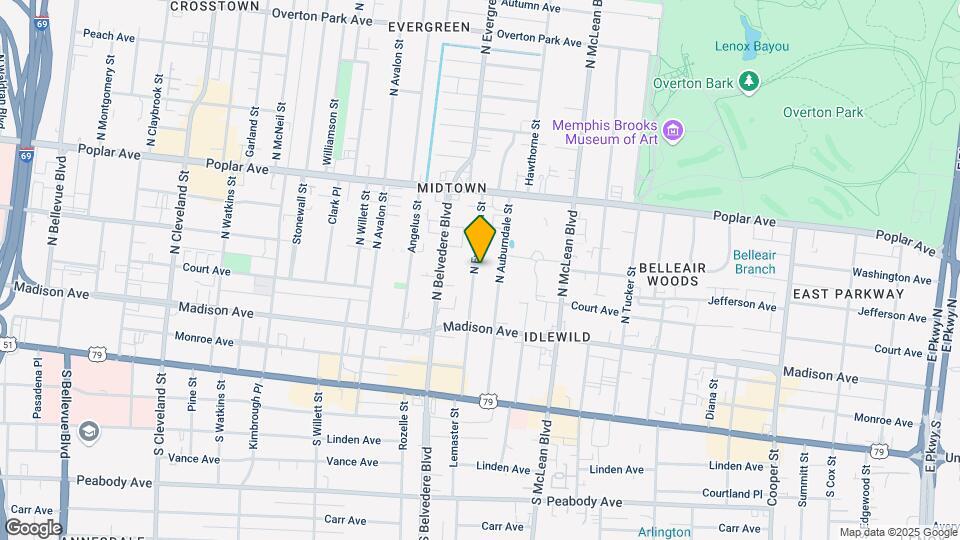 84 N Evergreen St Map and Location Details