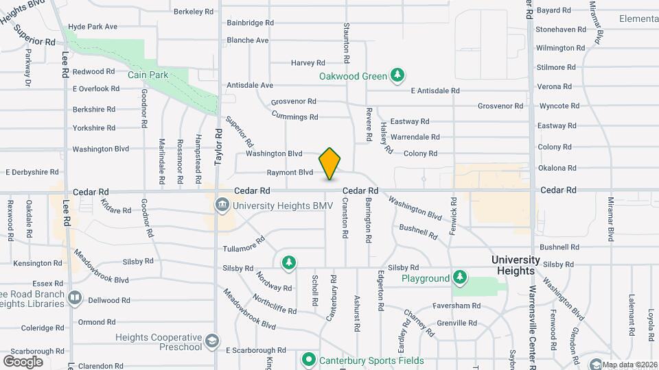 13645 Cedar Rd Map and Location Details