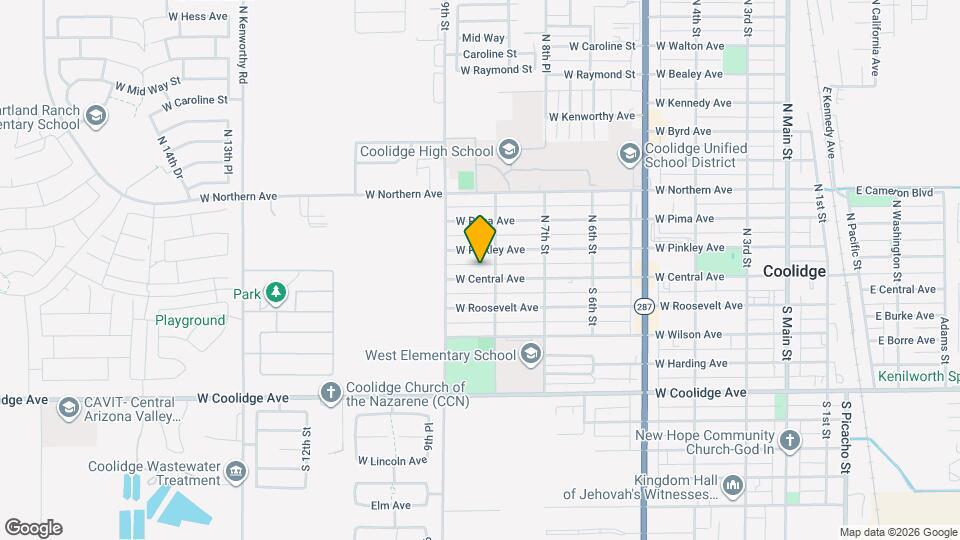 828 W Central Ave Map and Location Details