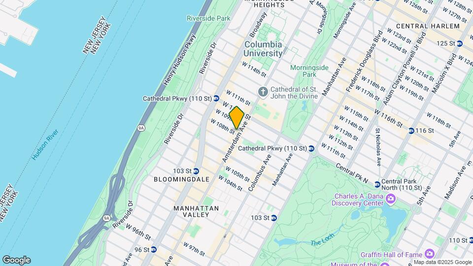 201 W 108th St Map and Location Details