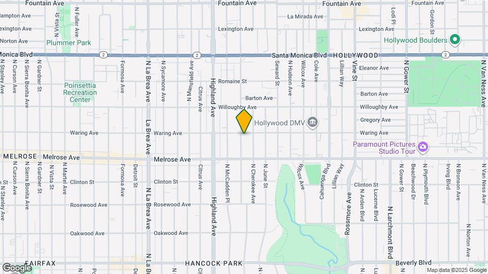 752 N Las Palmas Ave Map and Location Details