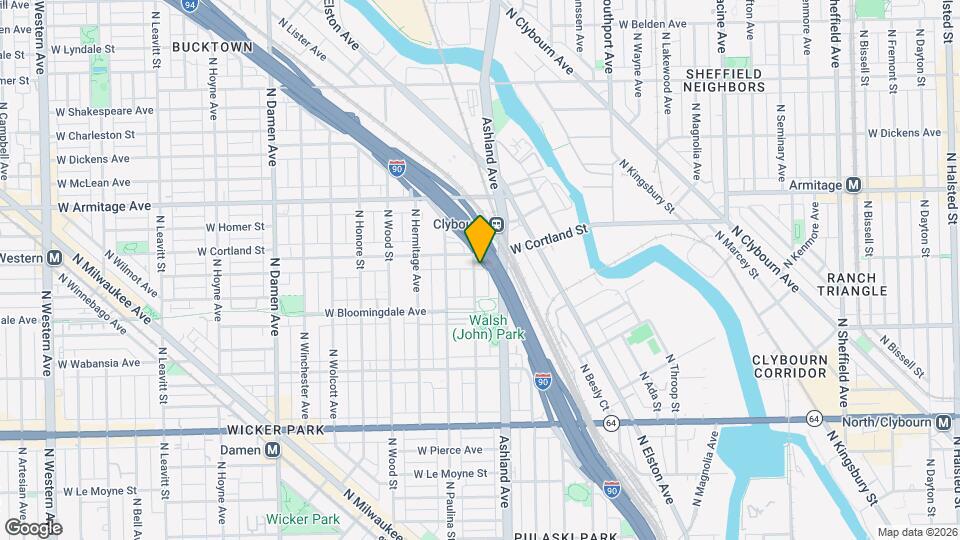 1845 N Marshfield Ave, Unit G Map and Location Details