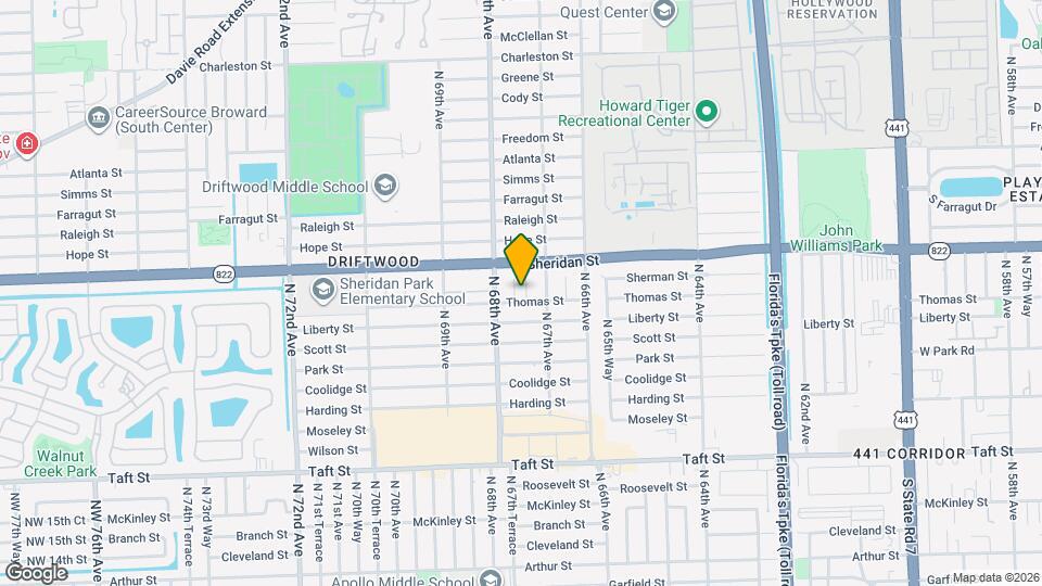 2310 N 67th Terrace Map and Location Details