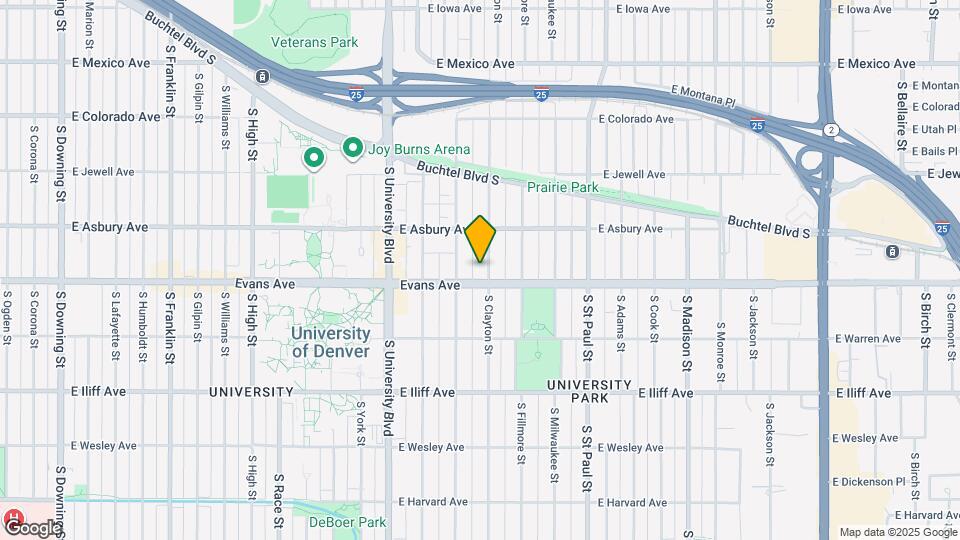 2067 S Clayton St Map and Location Details