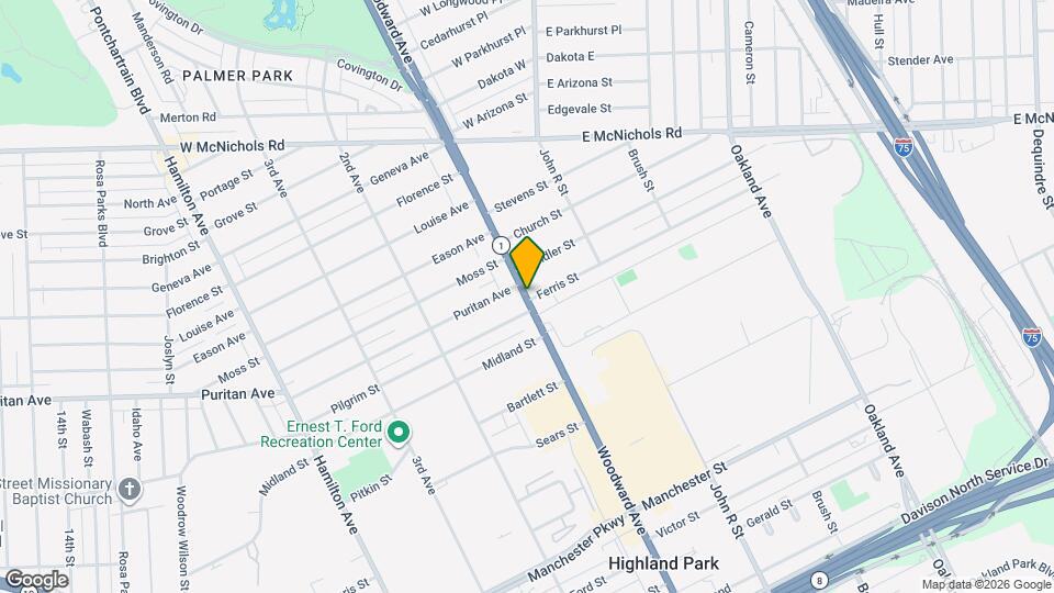 10 Ferris St, Unit 10 Ferris st, Highland Park  Mi 48203 Map and Location Details