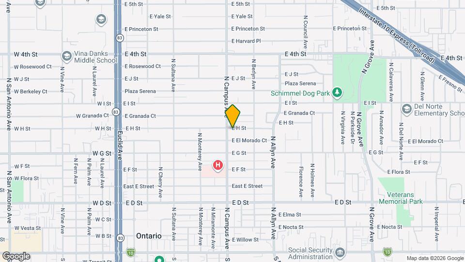 712 E H St Map and Location Details