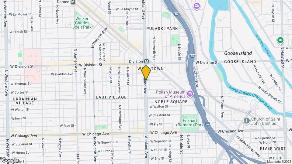 1062 N Ashland Ave Map and Location Details