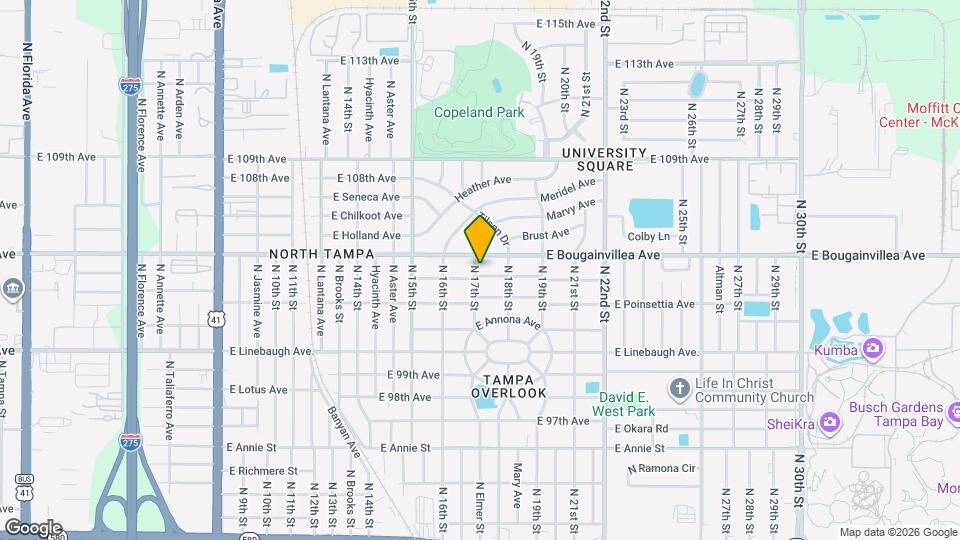 10301 N 17th St Map and Location Details