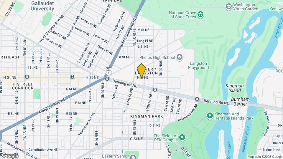 1719 H St NE, Unit 1 Mapa y Detalles de la Ubicación