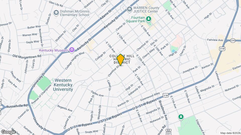 1328 Chestnut St Map and Location Details